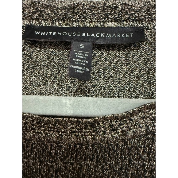 White House Black Market Metallic Striped Long Sleeve Tunic Sweater Size Small - Picture 6 of 7